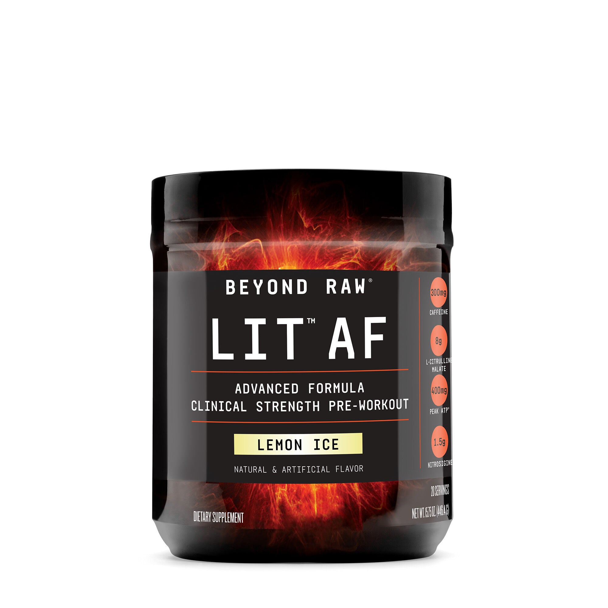 LIT AF™ PreWorkout Lemon Ice (20 Servings) Lemon Ice GNC